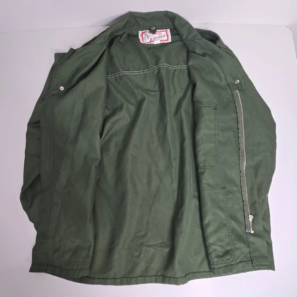 Sweet-Orr Green Full Zip Utility‎ Work Jacket Vintage Acid Repellent Sz 122 L/XL